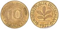 Deutschland 10 Pfennig Fehlprägung: Bildseite Plattierungsfehler -
