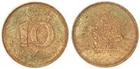 Deutschland 10 Pfennig Fehlprägung: schwache Prägung -