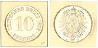 Deutschland / Kaiserreich / Spezielle Prägung 10 Pfennig Rechteckige Goldklippe mit VS.und RS.Prägung ähnlich 10 Pfennig J.4 1873G -