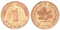 Deutschland 1 Pfennig Fehlprägung: Wersteite unten Plattierungsfehler -