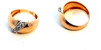 585 Gold Ring mit Zirkonen, 4,5g, Ringgröße 61 -