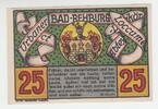 25 Pfennig-Schein 1921 Deutschland / Bad Rehburg Deutschland / Bad Rehburg,  25 Pfennig-Schein, 1921 kassenfrisch