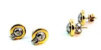585 Gold Ohrstecker mit Diamanten Gewicht 5gramm ,1cm groß -