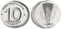 Deutschland / DDR 10 Pfennig Fehlprägung: 15% dezentriert -