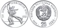 Bulgarien 25 Leva zur Winterolympiade 1992 in Albertville, Frankreich -