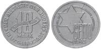 Deutschland / Polen / Getto Litzmannstadt 10 Mark (mit Echtheitszertifikat und Fachbuch ) Aluminium deutliche Stempelrisse -
