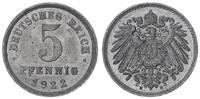 Kaiserreich 5 Pfennig Fehlprägung : ohne Riffelrand -