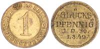 Weimarer Republik 1 Pfennig Glückspfennig vegoldet -