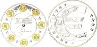 Monaco Medaille 10 jahre Euro Gedenkprägung 10 Jahre Euro mit Swarovski® Kristall mit Zertifikat -