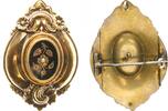 Deutschland Brosche Brosche (Schaumgold), ca. 4,5cm x 3cm -