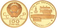 Rußland 100 Rubel 1978 Lenin-Stadion Moskau 1/2 Unze Gold PP in Kapsel