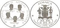 Jamaica 25 Dollar Silbermünze Goldmedaillengewinner Olympics Moska -