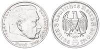 3. Reich 5 Mark Paul von Hindenburg -