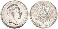 Deutsches Kaiserreich - Preußen 3 Mark Fehlprägung Wilhelm II. 10 % dezentriert -