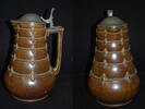 Deutschland Kanne mit Zinndeckel, Jugendstil Kanne mit Zinndeckel, 3Liter, 1910 -