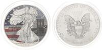 USA 1 Dollar American Eagle Liberty Brooklyn Bridge - New York coloriert -