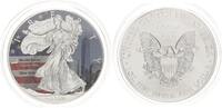 USA 1 Dollar American Eagle Liberty World Trade Center One coloriert -