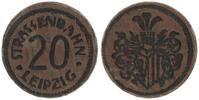 Deutschland/Halle 20 Pfennig für die Straßenbahn Halle 20 Pfennig Straßenbahngeld aus gepresster Pappe vz -