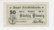 Deutschland/ Friedrichroda 50 Pfennig-Schein Deutschland/ Friedrichroda, 50 Pfennig Schein, 1917 -