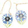 3. Reich Orden WHW Glasabzeichen, Kornblume, Klarglas -