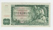 Tschechoslowakei 100 Korun-Schein Tschechoslowakei, 100 Korun-Schein, 1961 -