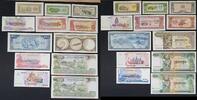 Kambodscha Lot 02, 5, 10, 20, 50, 100, 500, 1000 Riels 12Stück -