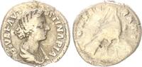 Antike / Römische Kaiserzeit/Faustina II Denar Faustina Minor Denar mit Rückseitendarstellung Pfau n.r. stehend -