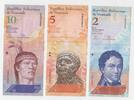 Venezuela verschiedene Bolivar-Scheine Venezuela, verschiedene Bolivar-Scheine -