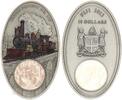 Fidschi Inseln 10 Dollar Famous Steam Locomotives Union Pacific No 119 Coloriert -