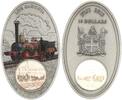 Fidschi Inseln 10 Dollar Famous Steam Locomotives LDE Saxonia Coloriert -