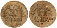 Kolonien Deutsch-Ostafrika 20 Heller DOA J.726b winziges Zainende, teilw.doppelt -