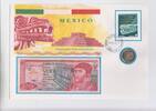 Mexiko Numisbrief mit Schein und Münze Mexiko, Numisbrief mit Schein und Münze, 1996 -