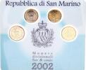 KMS 2002 San Marino 20 Cent und 50 Cent und 1 Euro und 2 Euro prfr