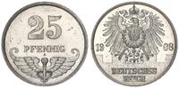 Kaiserreich 25 Pfennig Probe zu J.18 in anderer Gestaltung der Vorder- und Rückseite -
