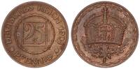 Kaiserreich 25 Pfennig Probe in Kupfer zu J.18 in anderer Gestaltung der Vorder- und Rückseite -