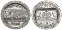 Kaiserreich 25 Pfennig Probe zu J.18 in anderer Gestaltung der Vorder- und Rückseite -