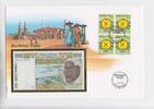 Burkina Faso 500 Francs-Banknote in Numisbrief Burkina Faso, 500 Francs-Banknote in Numisbrief -