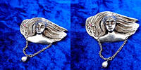 925 Silber Brosche13,19g, ca.4.5cm groß -
