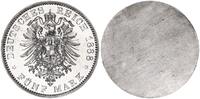 Kaiserreich / Preußen 5 Mark Probeprägung der Adlerseite in Zinn von Otto Schulz -
