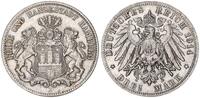 Kaiserreich - Hamburg 3 Mark Motivprobe in Reinnickel -