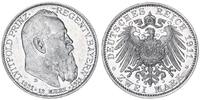 Kaiserreich / Bayern 2 Mark Probe Luitpold Aluminium (dicker Zinkkern) -