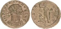 Antike / Römische Kaiserzeit / Aurelianus Antoninian, Aurelianus 270-275, ORIENS AVG , Sol steht n.l. mit 1 Gefangenen -