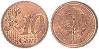 Deutschland 10 Cent Probe Koppelung 10 Cent VS, RS 2 Cent auf 2 Pfennig Schrötling -