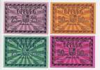 Deutschland 4 Notgeldscheine zu 25,50&75 Pfennig Deutschland, 4 Notgeldscheine der Dorfgemeinde Oppurg zu 25,50&75 Pfennig -