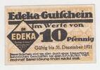 Deutschland/Berlin 10 Pfennig Gutschein EDEKA Deutschland/Berlin, 10 Pfennig Gutschein EDEKA, 1921 -