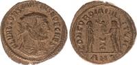 Antike / Römische Kaiserzeit / Constantius Radiatus Constantius I. Kaiser empfängt von Jupiter (r.) Globus mit Victoria -
