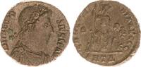 Antike / Römische Kaiserzeit/ Theodosius I AE 4 Theodosius I AE 3 Thr. Constantinopolis hält Zepter, CONCORDIA AVGG -