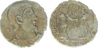 Antike / Römische Kaiserzeit / Magnentius Ae Maiorina Magnentius 2 Victorien halten Schild ss-vz -
