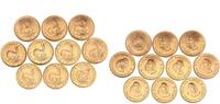 Südafrika 10 x 2 Rand je 8g Gold 916 prfr. -