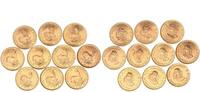 Südafrika 10 x 2 Rand je 8g Gold 916 prfr. -